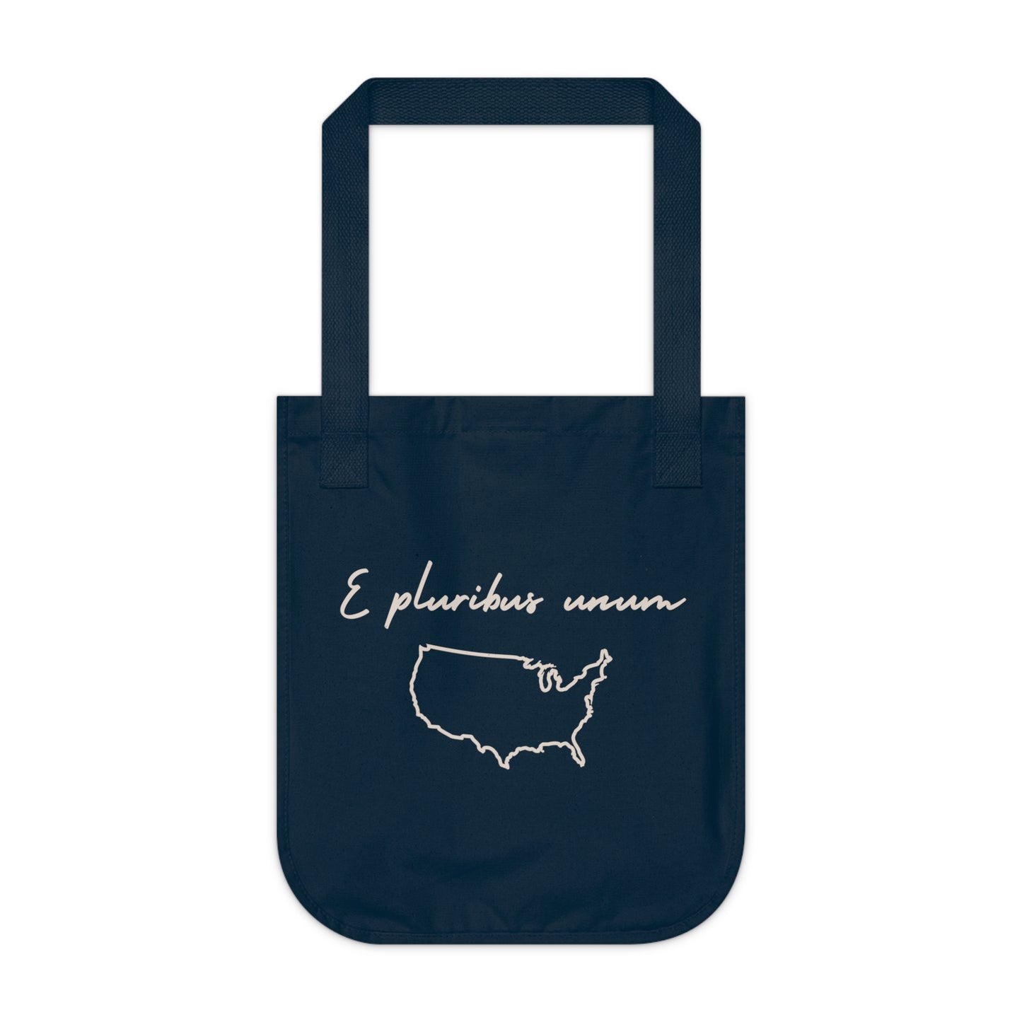 E Pluribus Unum Latin Motto Eco-Friendly Canvas Bag - Organic Tote Bag