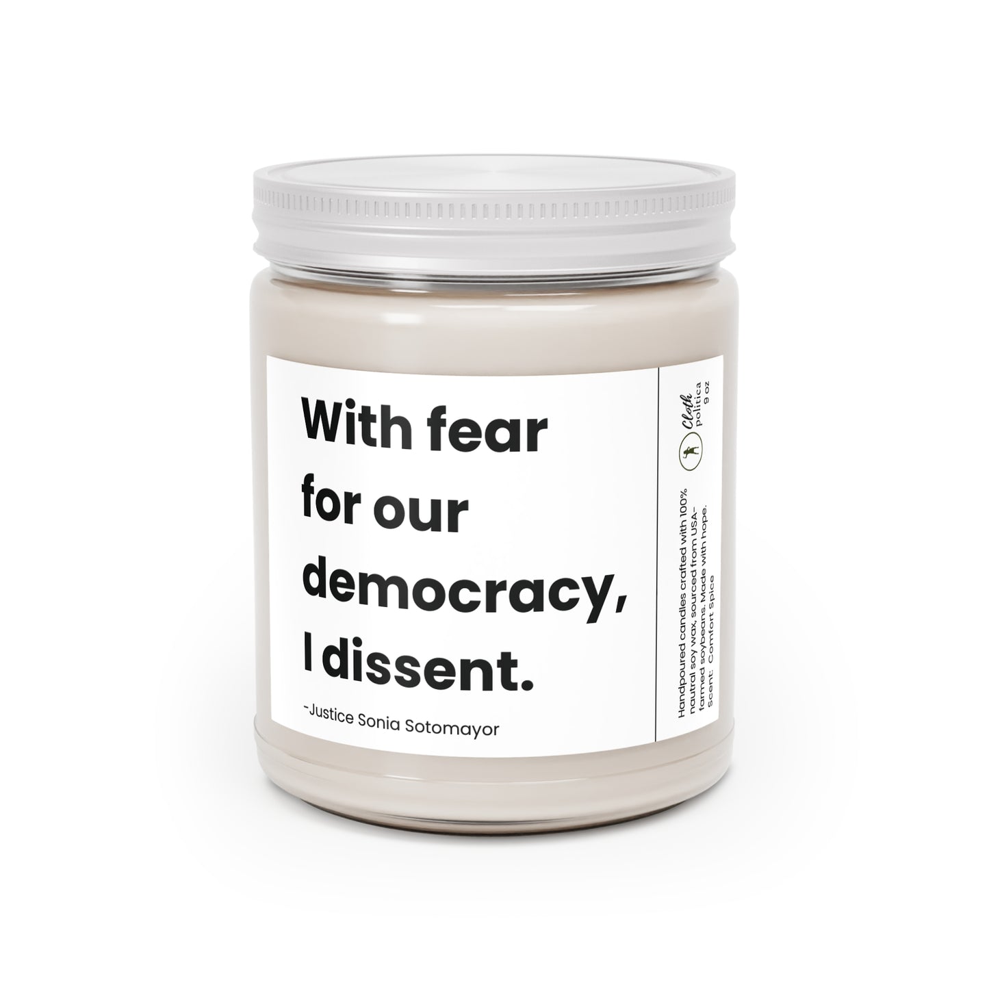 Soy Candle - Sonia Sotomayor Quote - 9oz - Eco-Friendly - Variety of Scents