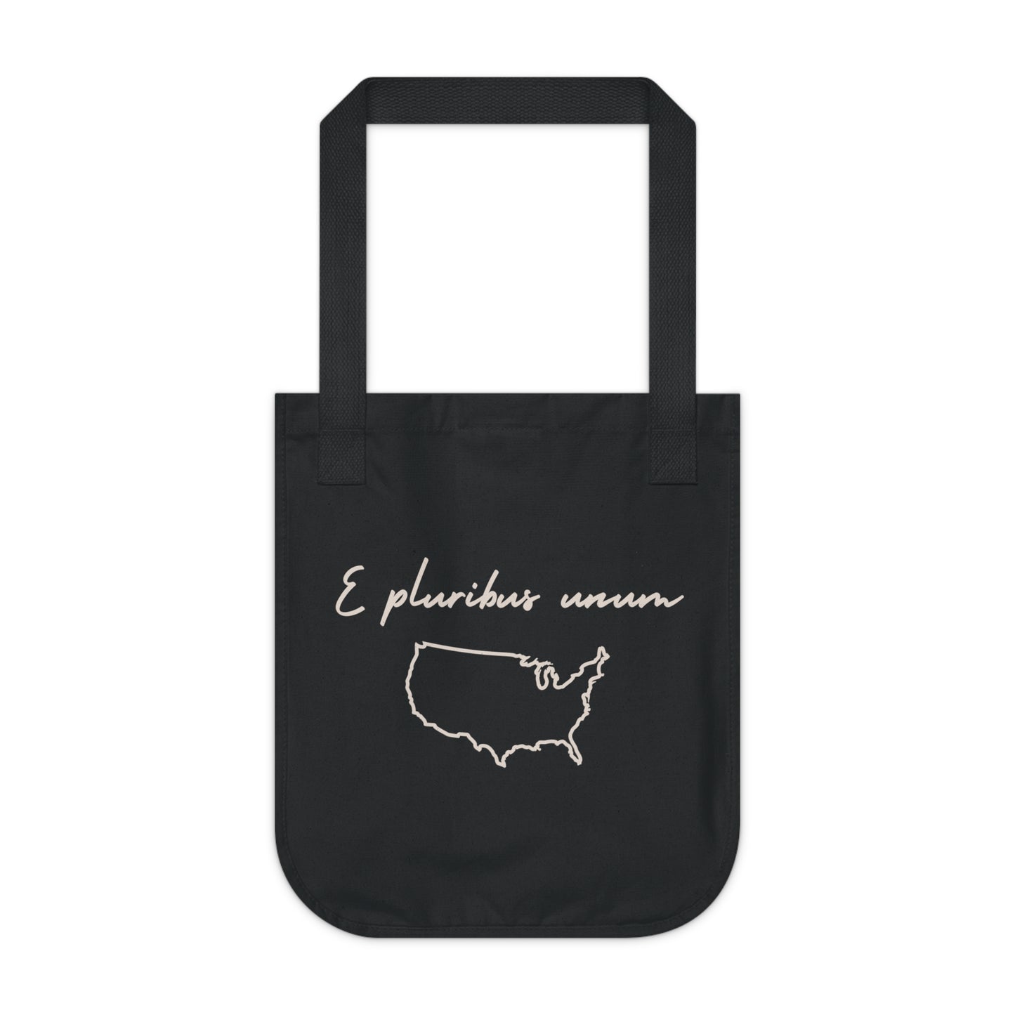 E Pluribus Unum Latin Motto Eco-Friendly Canvas Bag - Organic Tote Bag