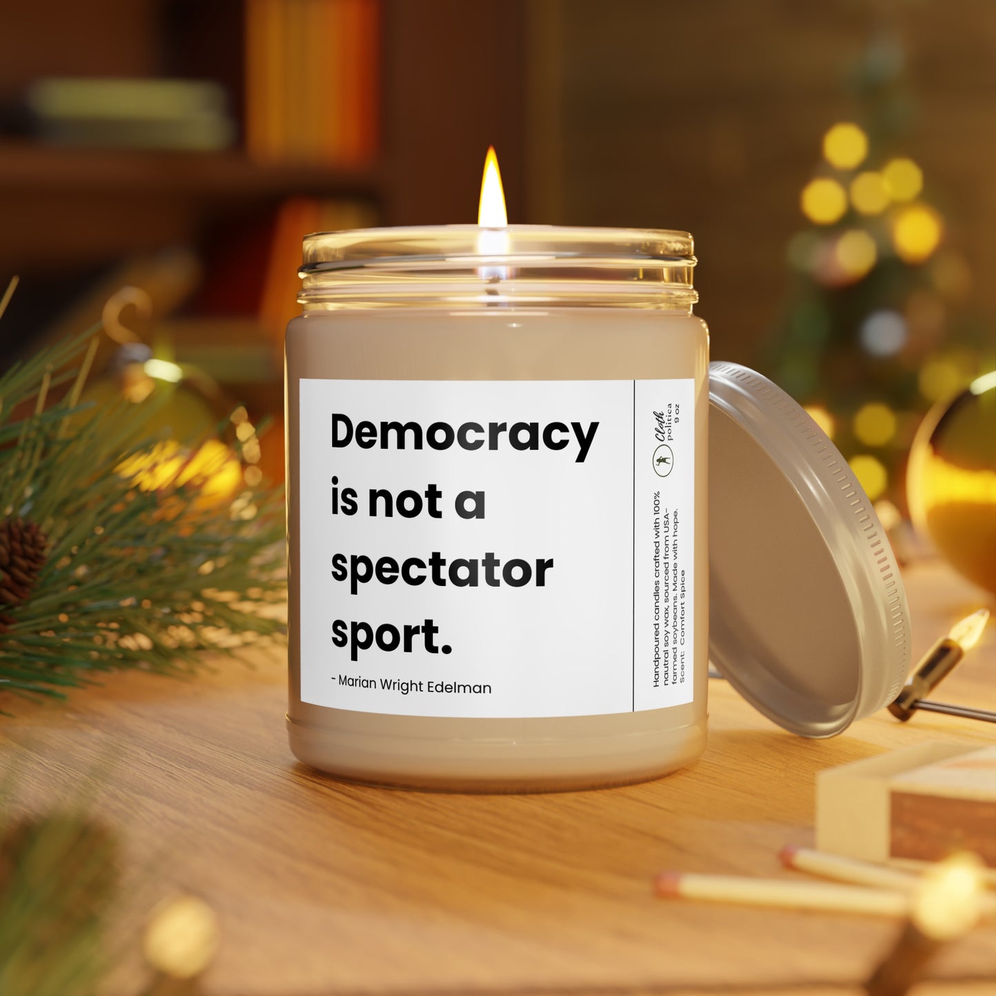 Soy Candle - Quote by Marian Wright Edelman - Democracy Advocate Gift