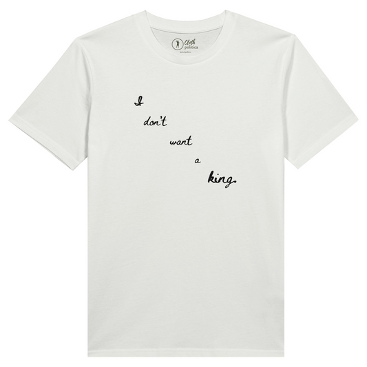 No Kings Organic Cotton Unisex Crewneck T-shirt - Cloth Politica
