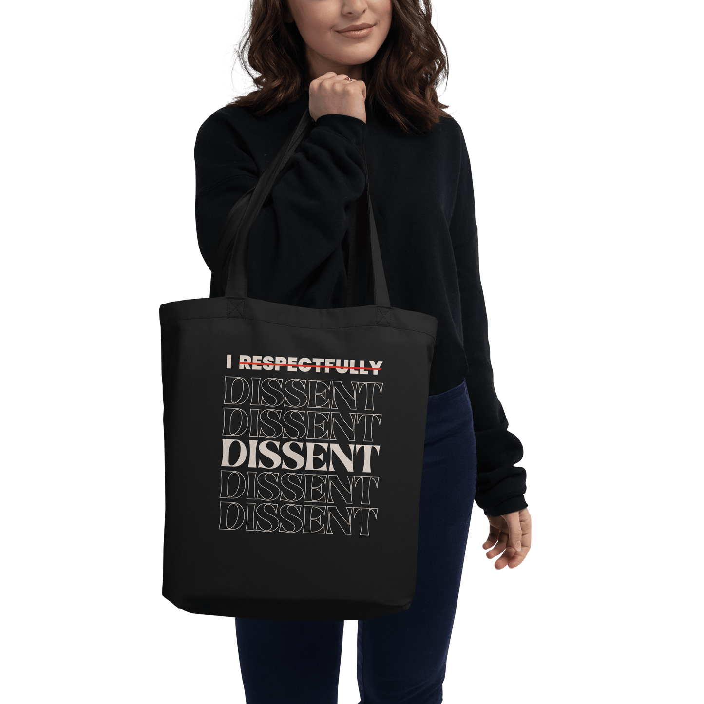 I Dissent Organic Cotton Tote Bag front view