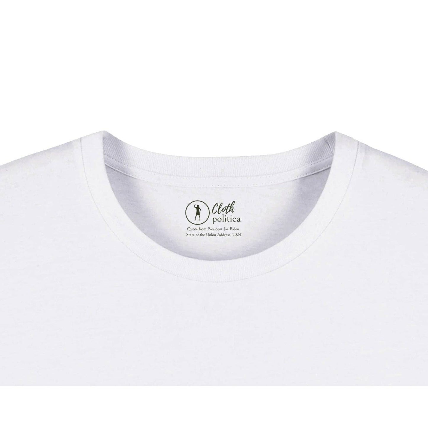 Values of Democracy Organic Cotton Unisex Tee in White