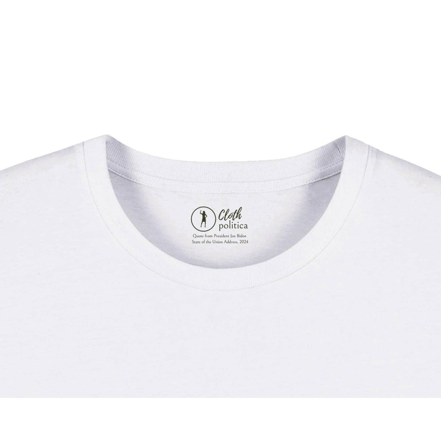 Values of Democracy Organic Cotton Unisex Tee in White